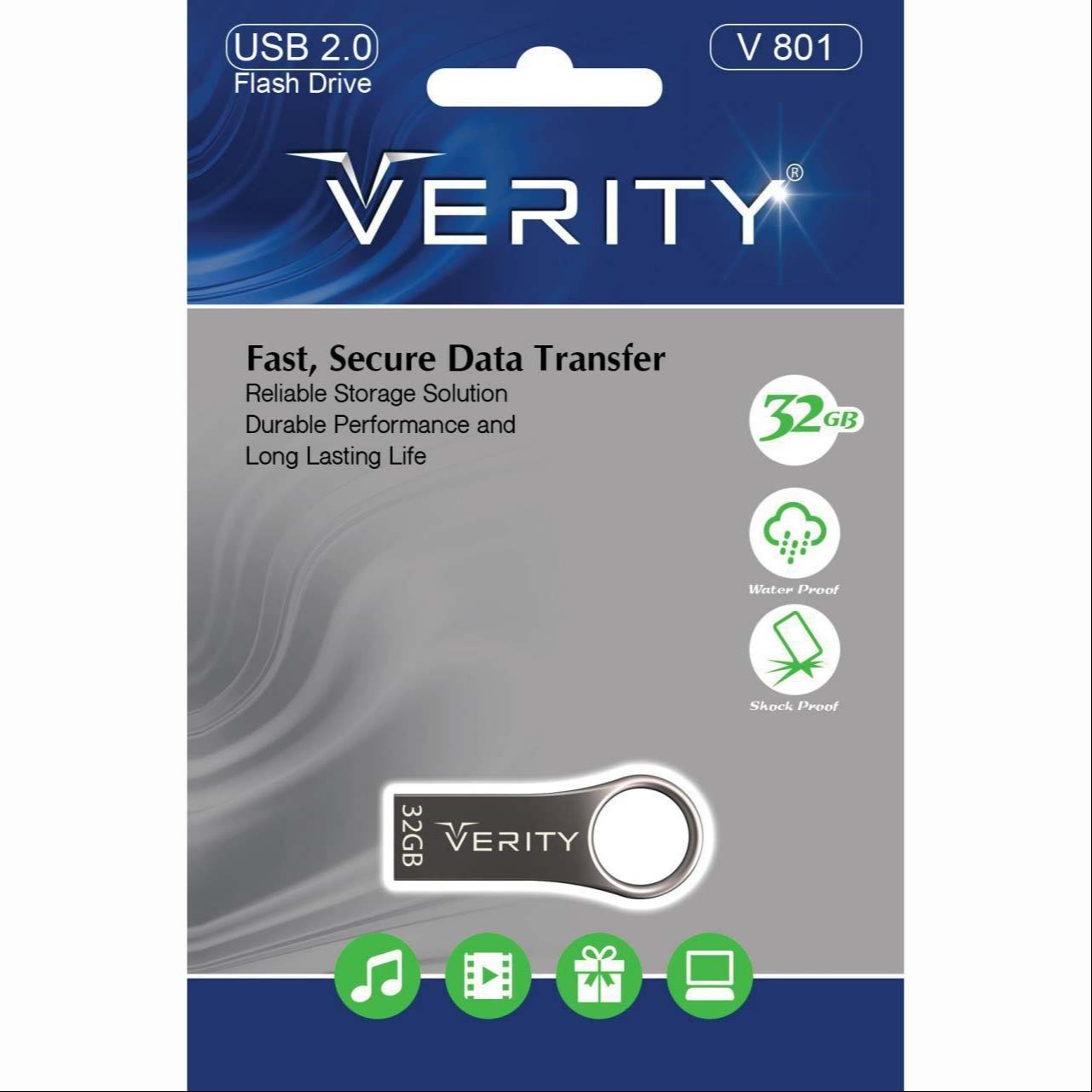فلش مموری وریتی مدل V801 ظرفیت 32 گیگابایت
